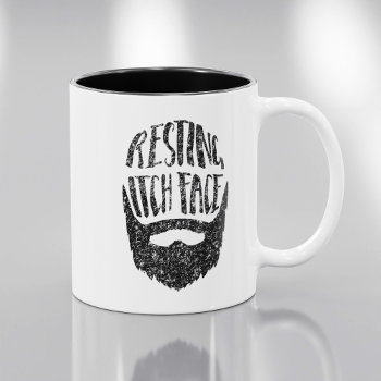 Resting Itch Face | Funny Beard Quote Coffee Mug by SpoofTshirts at Zazzle