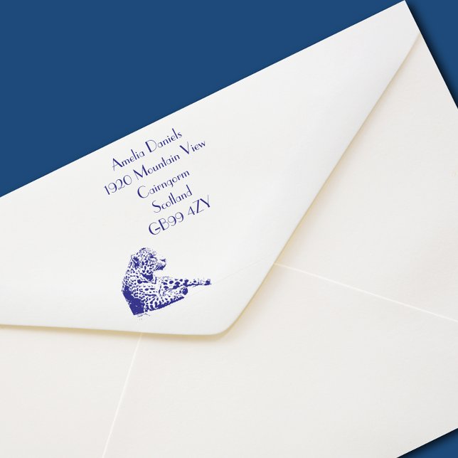 Resting Jaguar Personalized Home Address  Self-inking Stamp (Creator Uploaded)