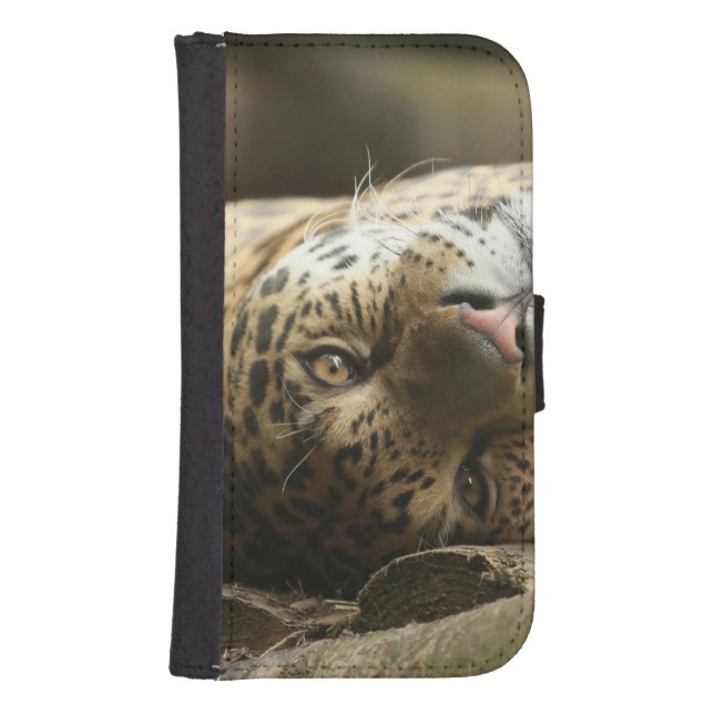 Resting Jaguar Samsung Galaxy Wallet Case (Front)