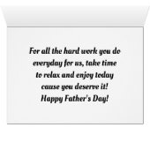 Resting Leopard Father's Day Card (Inside Horizontal (Bottom))