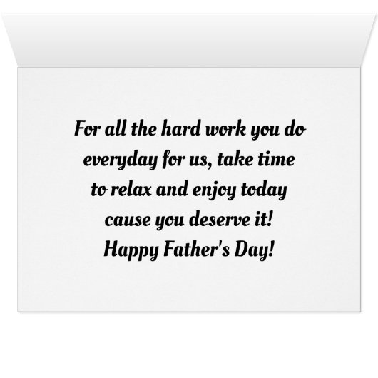 Resting Leopard Father's Day Card (Inside Horizontal (Bottom))