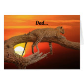 Resting Leopard Father's Day Card (Front Horizontal)