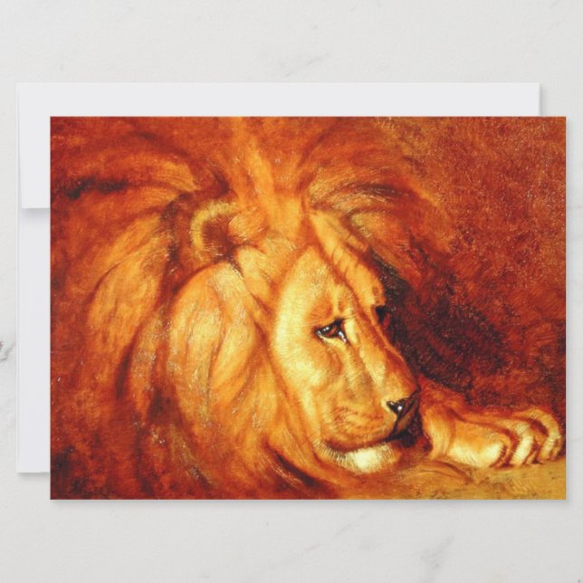 Resting Lion Card (Front)