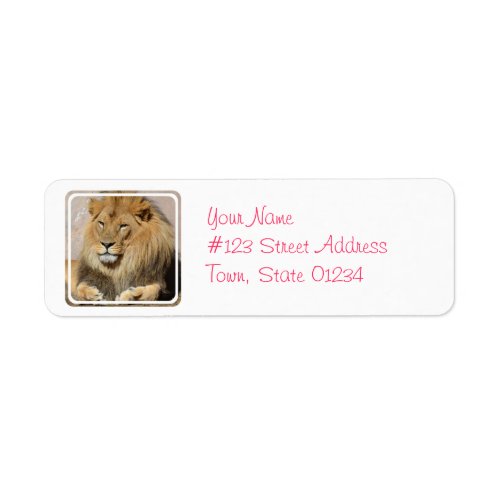 Resting Lion Label