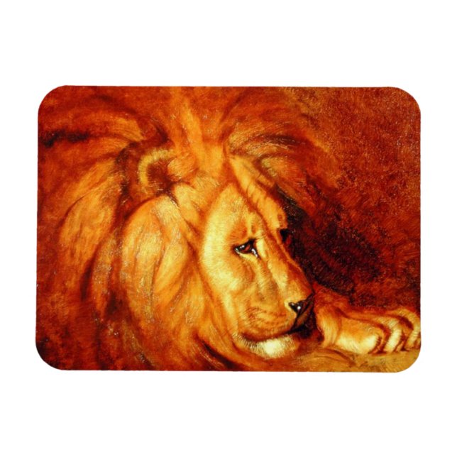 Resting Lion Magnet (Horizontal)