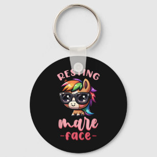 Resting Mare Face I Equestrian Pony Horse Fan  Keychain