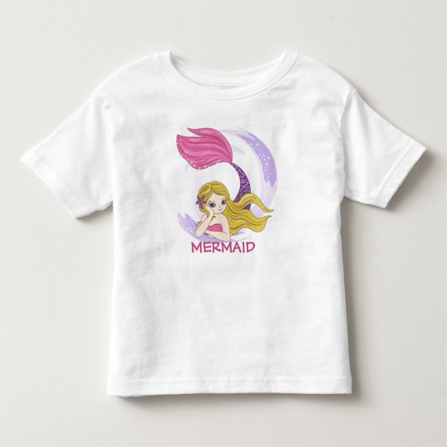 Resting Mermaid Design Toddler T-Shirt