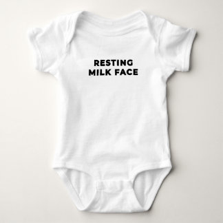 Resting Milk Face - Black Baby Bodysuit