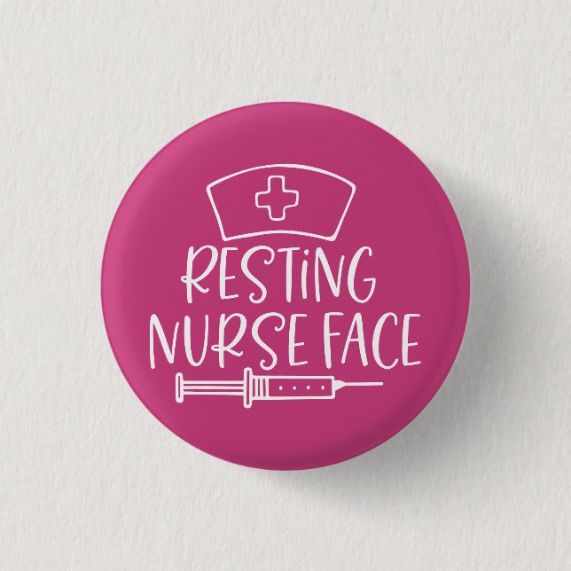 Resting Nurse Face Button (Front)