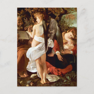 Resting on the Flight into Egypt by Caravaggio Postcard