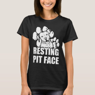 Resting Pit Face For Pitbull Dog National Dog-New T-Shirt
