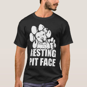 Resting Pit Face For Pitbull Dog National Dog T-Shirt
