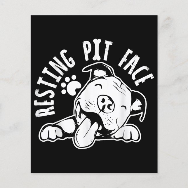 Resting Pit Face  Funny Dog Pitbull Meme (Front)