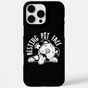 Resting Pit Face Funny Dog Pitbull Meme iPhone 16 Pro Max Case