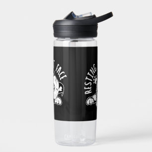 Resting Pit Face Funny Dog Pitbull Meme Clothing Water Bottle