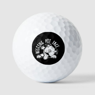 Resting Pit Face Funny Dog Pitbull Meme Golf Balls