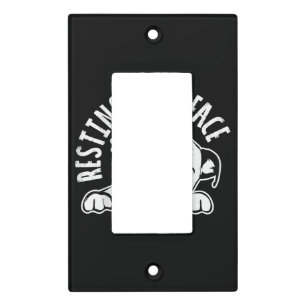 Resting Pit Face  Funny Dog Pitbull Meme Light Switch Cover