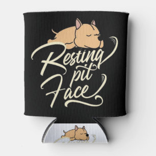 Resting Pit Face Pitbull Lovers Can Cooler