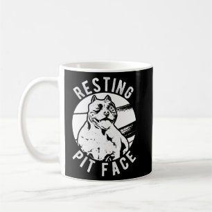 Resting Pit Face Pittie Pitbull Dog Owner Pet Pitb Coffee Mug