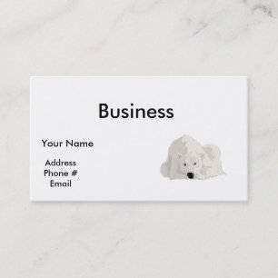 resting polar bear business card