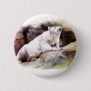 Resting Polar Bear Button