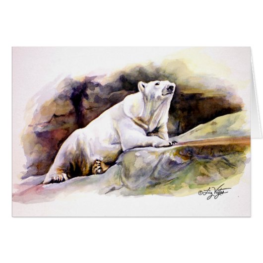 Resting Polar Bear Card (Front Horizontal)