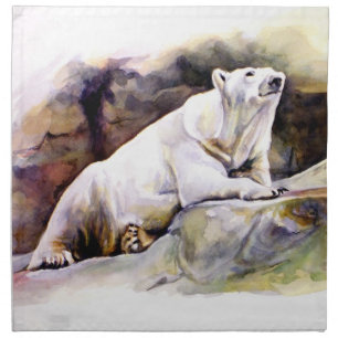 Resting Polar Bear Napkin