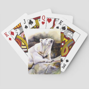 Resting Polar Bear Playing Cards