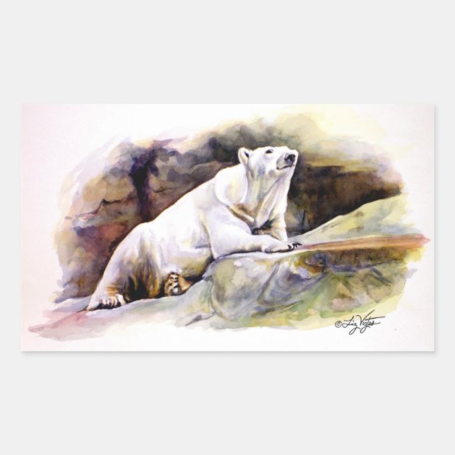 Resting Polar Bear Sticker (Front)