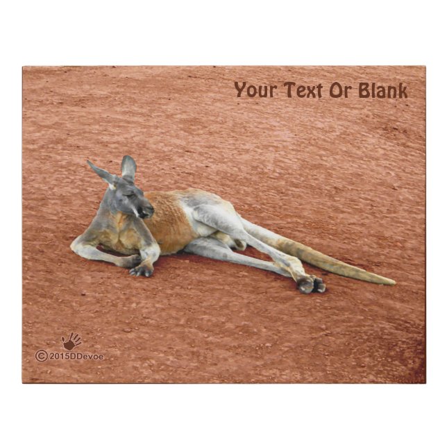 Resting Red Kangaroo Buck Faux Canvas Print (Front)