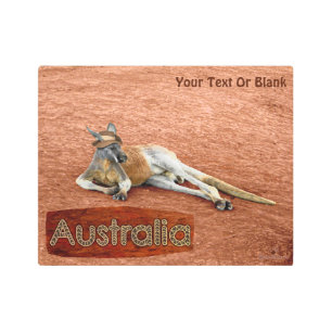 Resting Red Kangaroo Buck Metal Print