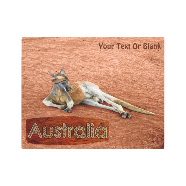 Resting Red Kangaroo Buck Metal Print (Front)