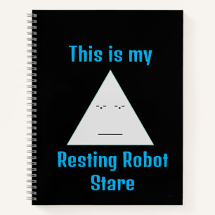 Resting Robot Stare- Spiral Notebook