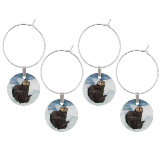 Resting Sea Otter Wine Charm (Staggered)