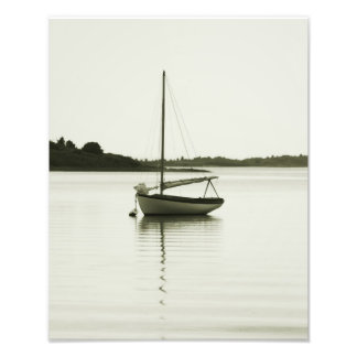 Resting Sloop in Menemsha Pond, Martha's Vineyard Photo Print