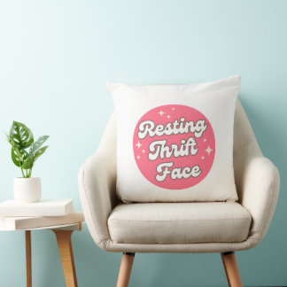 Resting Thrift Face Pillow