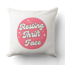 Resting Thrift Face Pillow