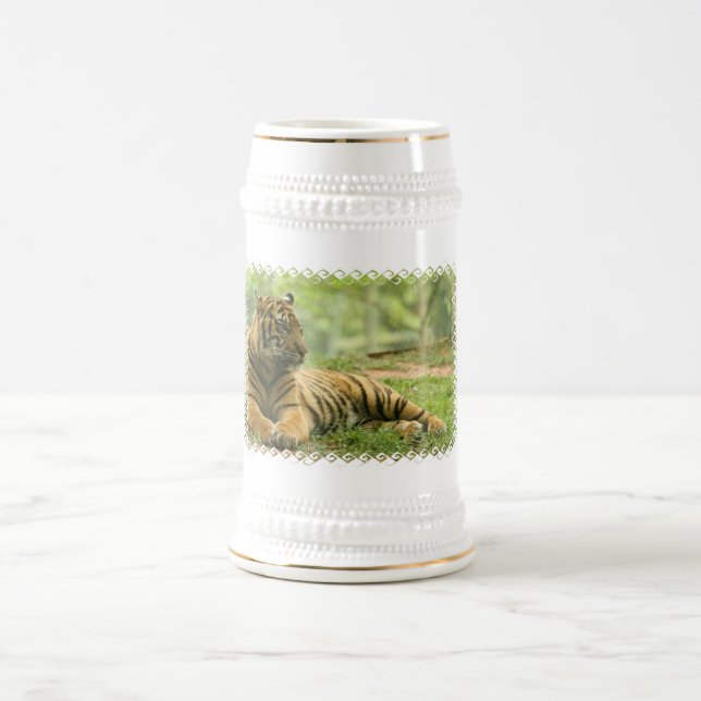 Resting Tiger  Beer Stein (Center)