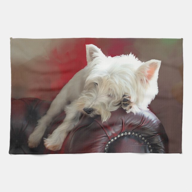 Resting Westie Towel (Horizontal)