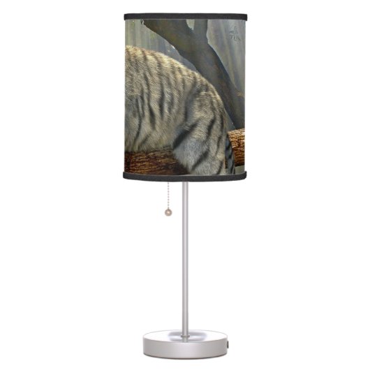 Resting White Tiger Table Lamp (Right)