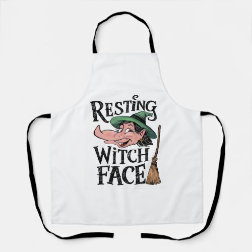 Resting Witch Face Apron