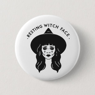 Resting Witch Face Button
