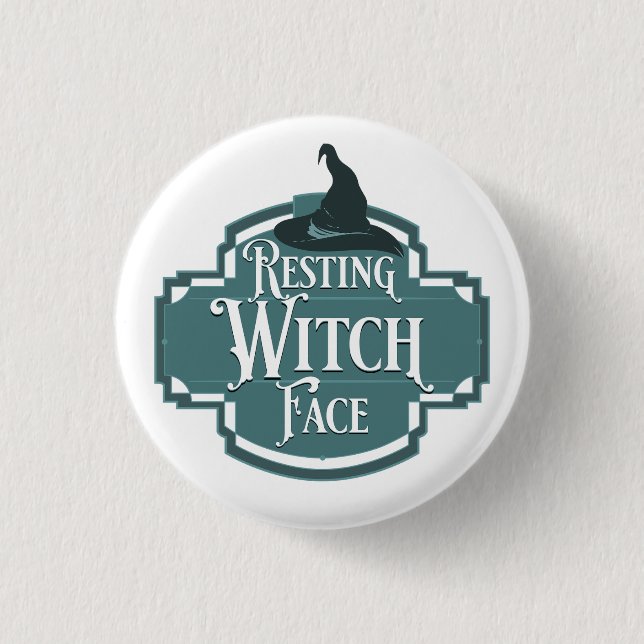 Resting Witch Face Button (Front)