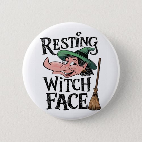 Resting Witch Face Button