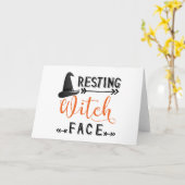 resting witch face card (Yellow Flower)