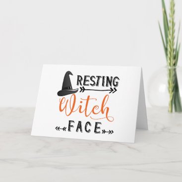 resting witch face card