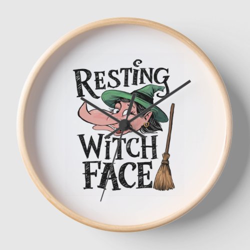 Resting Witch Face Clock
