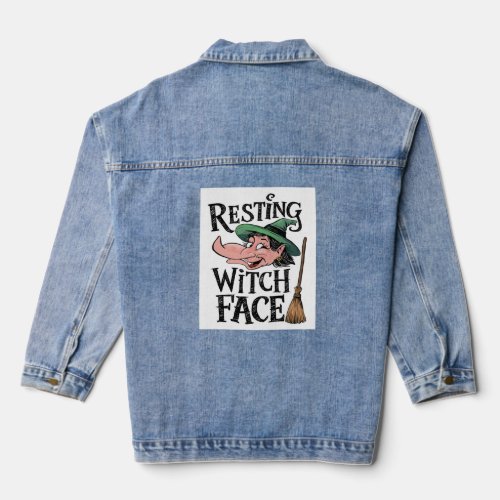 Resting Witch Face Denim Jacket