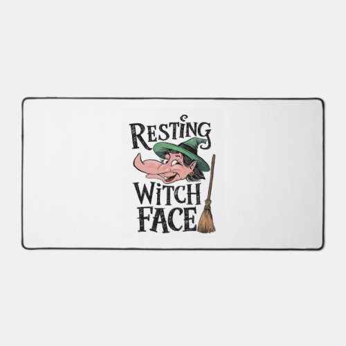Resting Witch Face Desk Mat
