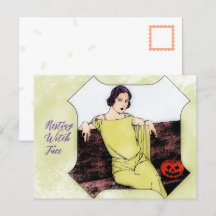 Resting Witch Face Fashionable Vintage Woman